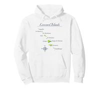 Leeward Islands Map Antigua St Martin Brabuda Pullover Hoodie