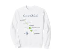 Leeward Islands Map Antigua St Martin Brabuda Sweatshirt