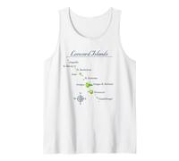 Leeward Islands Map Antigua St Martin Brabuda Tank Top