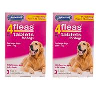 LEEWAY JOHNSONS 4FLEAS TABLETS FOR LARGE DOGS OVER 11KG - 3 TAB PACK - FLEA (2 PACKS)