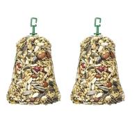 LEEWAY WOODWORK JOHNSONS PARROT BUMPER BELL 150G - 1 TO 8 - CAGE TREAT SUNFLOWER SEEDS CLIP (X2)