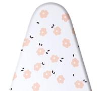 LEEWEITAS Ironing Board Covers 128x40cm, Ironing board cover top 100% cotton heat resistant, Easy to install adjustable size (Orange flower, 128 x 40cm)
