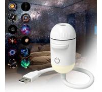LEEWENYAN Galaxy Projector, 2-in-1 Galaxy Projector Night Light, USB Star Projector with 12 Projection Films, 360° Adjustable Ceiling Projector, Space Projector Bedroom Decor Gifts for Kids Adults