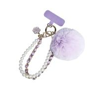 Leewoth Pearl Beaded Phone Wrist Strap, Detachable Charm with Tether Tab