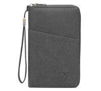 LEEXTON Leather RFID Blocking Passport Holder Travel Wallet, Passport Cover/Travel Wallet for Women/Men with, A-Black, Morden