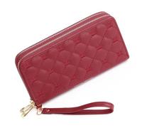LEEXTON Long Women's Wallets Double Zipper Ladies Clutch Purse Large Capacity RFID Blocking Card Holder with Multiple Card Slots Zipper Phone Coin Pocket