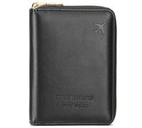 LEEXTON Travel Passport Wallet RFID Blocking Passport Holder-Women and Men with Zippered Ladies Passport Cover, Black