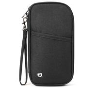 LEEXTON Travel Passport Wallet,RFID Blocking Waterproof Passport Holder Family Portable Travel Document Organizer for Men and Women, Black