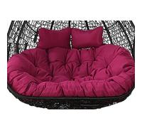 LEEYDZJN Egg cushion Double Hanging Swing Lounge Chair Soft Deep Cushion, Outdoor 2 Seater Swing Chair Pad with Ties,Fully Filling, Not Collapse(Purple)