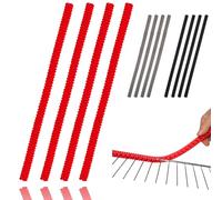 LeeYean 4 Pack Red Silicone Oven Rack Protector, 14 inches Long, Heat Resistant, Burn Protection