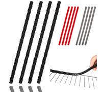 LeeYean Oven Guards for Racks - 4 Pack Heat Resistant Silicone Oven Rack Shields Cover 14 inches Long Oven Rack Edge Protector, Protect Against Burns and Scars (Black)