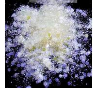 LEEYOX White Iridescent Glitter Irregular Flakes Resin Shaker Fillers Fillings DIY Crafts Nail Art Decorations Shiny Mermaid Sequins