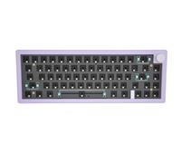 LEEZAD 67 Keys DIY Mechanical Keyboard Kit, Knob Wireless 2.4G with RGB, BT 5.0 Type C Wired Hot Swappable Barebones Keyboard for Win, for Android, for IOS, for OS X (Purple)
