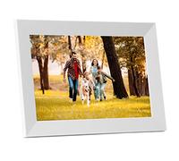 LEEZAD Touch Display Screen, 10.1 ZS IPS 1280X800 Cloud Photo Frame Digita RAM 1GB Suppots Wifi Touch and Cloud Photo Frame for Party Celebrations(White UK)
