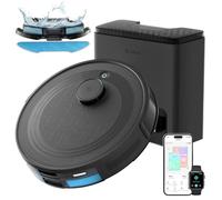 Lefant M2 Plus Robot Vacuum and Mop, Self-Emptying, 6000Pa Suction, 45-Day Hands-Free, dToF Laser Navigation, PSD Obstacle Avoidance, for Hard Floors & Carpets, WiFi 2.4G/5G, Black