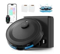 Lefant M2 Plus Robot Vacuum and Mop, Self-Emptying, 6000Pa Suction, 75-Day Hands-Free, dToF Laser Navigation, PSD Obstacle Avoidance, for Hard Floors & Carpets, WiFi 2.4G/5G, Black