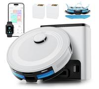 Lefant M2 Plus Robot Vacuum and Mop with Self-Emptying Base, 6000Pa Suction, 75-Day Hands-Free, dToF Laser Navigation, PSD Avoidance, WiFi 2.4G/5G, App/Alexa Control
