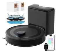 Lefant M2 Plus Robot Vacuum and Mop with Self-Emptying Base, 6000Pa Suction, 75-Day Hands-Free, dToF Laser Navigation, PSD Avoidance, WiFi 2.4G/5G, App/Alexa Control, Black