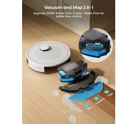 Lefant M2 Plus Robot Vacuum Cleaner 6000Pa with Automatic Dust-Draining Station, Laser Navigation with Mapping, 140 Mins, Ideal for Pet Hair