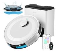 Lefant M2 Plus Robot Vacuum Cleaner with Mop, 6000Pa Suction, LiDAR Navigation, Self-Emptying Station, 40-Day Auto Dust Collection, Works with Alexa/App, for Hard Floors & Carpets, WiFi 2.4G & 5G