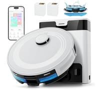 Lefant M2 Pro Robot Vacuum Cleaner with Mop, 2.4G/5G Wi-Fi, Self-Emptying, 6000Pa Suction, Small Base Station, 90-Day Hands-Free Cleaning, dToF Laser Navigation, Ideal for Hard Floors and Carpets
