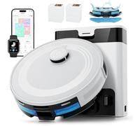 Lefant M2 Pro Self-Emptying Robot Vacuum Cleaner with Mop, 6000Pa Suction, 60 Days Hands-Free Cleaning, dToF Laser Navigation, 2.4G/5G Wi-Fi, Picks Up Pet Hair, Great for Hard Floors and Carpets