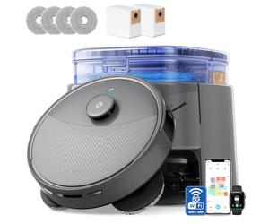 Lefant M3 Max Robot Vacuum Cleaner with Mop, All-in-One Station with 20,000Pa Suction, Self-Emptying & Auto Mop Wash & Dry, dToF Laser Navigation, APP/Alexa Control, Works on WiFi 2.4G & 5G