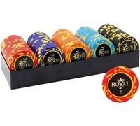 LEFAY 100PCS Poker Games Chips, 14 Gram Clay Texas Holdem Casino Laser Chips Club Poker Chips, Learning Counters Disks, Casino Chips & Gambling Cards(100Pcs Star Whirlwind)