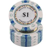 LEFAY 25PCS Poker Chips, 14g Gambling Chips Pack Decks Deluxe Poker Chips, for Counting Markers Math Learning Poker Chips(25PCS $1)