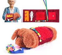 lefeke Fidget Blanket and Muff Dog for Adults with Dementia, Alzheimers Dementia Activities Products for Elderly and Seniors,Gift Game and Toy for Alzheimer’s or Dementia,Sensory Fidget Toys