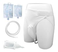 Lefeke Wearable Men's Urinal, Portable Urinals for Men, Reusable Male Urine Bag, External Catheter for Men, Elderly Urinal with Urine Catheter Bags(2000ML*1+1000ML*1) for Bedridden Patients