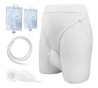 Lefeke Wearable Men's Urinal, Portable Urinals for Men, Reusable Male Urine Bag, External Catheter for Men, Elderly Urinal with Urine Catheter Bags(2000ML*1+1000ML*2) for Bedridden Patients
