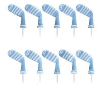 LeFeng 10pcs Knitted Golf Iron Head Covers 3-9/A/P/S Set - Lightweight and Durable Material - Multiple Patterns Golf Club Head Covers - Fit Well for Callaway Ping Taylormade Cobra Etc.(Blue Stripes)