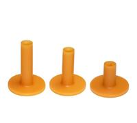 LeFeng Sports Golf Rubber Tees Holder Set, Mixed Size Durable and Hight Elastic Driving Range Tees, Colorful Golf Tees for Golf Practice Mat(3Pcs Yellow Rubber Tees)