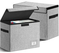 Leffis Comic Book Storage, Comic Book Box 15.5" X 7.5" X 11.3", Collapsible Comic Short Box with Lids Holds 150 Comics Heavy Duty Comic Book Bin Container