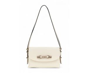 Lefia Flap Shoulder Bag - female - Guess - Shoulder Bags - White - ONE SIZE - Bags ONE SIZE