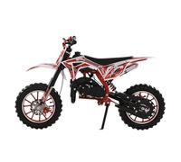 Lefitap 50cc Kids Dirt Bike, 2-Stroke Gas Mini Bike with Front Rear Disc Brakes, Speeds up to 25 MPH, Motorcycle for Uphill and Off-Road Conditions, Cool Appearance Red