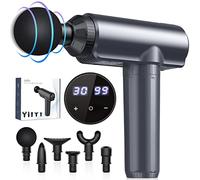 Lefity Massage Gun,Massage Gun Deep Tissue,30 Speeds and 6 Massager Head 2600mAh Electric Handheld Muscle Massager with Type-C Charging for Muscle Pain Relief