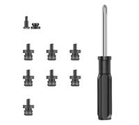 LeFix 8 x Screws Isolation Mounting Guide Screws with Grommets + Phillips Screwdriver Designed for 2.5"Hard Drive Solid State Drive,M3X6,10mm,Black,Philips Head
