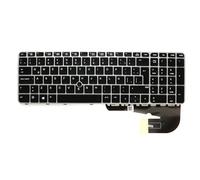 LeFix Backlit Keyboard with Pointing Stick,Latin Spanish Keyboard Replacement for HP EliteBook 755 G3 850 G3 850 G4 ZBook 15u G3 G4 with Pointing Stick,Silver Keyboard Trim Assembly