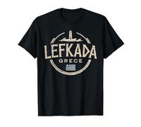 Lefkada Greece City Travel Souvenir Value Graphic T-Shirt, Men, Black, L