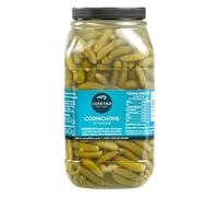 Lefktro Baby Cornichons in Vinegar - 6 x 2050g Pickled Gherkins for Culinary Use