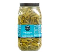 Lefktro Cornichons in Vinegar 2.05kg - Pickled Gherkins with Mustard Seeds & Dill - Large Catering Jar