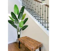 Leflos Artificial Plant Indoor Bird Of Paradise Tree, Fake Plant Palm Tree With 13 Adjustable Leaves, 6ft Large Tropical Faux Banana Tree In Pot, Nice For Home Decor & Housewarming Gift