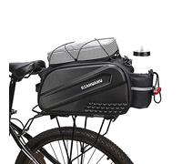 LEFOR·Z Bike Rear Rack Bag Bicycle Panniers Bags Waterproof Cycling Bike Rear Seat Bag 10L Capacity Bike Trunk Storage Bag with Reflective Strip,Taillight Loop,Shoulder Strap for Commuter Outdoor
