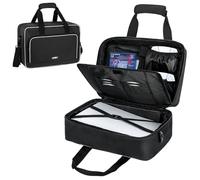 LEFOR·Z Carrying Case Compatible for PS5,Carrying Travel Bag Compatible for Playstation 5/PS5 Digital Edition/PS4/PS4 Slim Console,Controller, Monitor,Headset,Game Discs,Charger & Accessories,Black