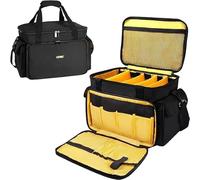 LEFOR·Z DJ Bag,DJ Equipment Gig Bag,DJ Cable File Organizer Bag with Detachable Dividers and Padded Bottom,Travel Music Bag for Professional DJ Gear,Sound Equipment,Musical Instrument and Accessories
