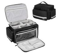 LEFOR·Z Doctors Bag,Medical Bag,Community Nurses Bag with Detachable Dividers for Home Health Care,Travel or Emergency Event,Medical Supplies Case for Nursing Student,Therapist,Doctors,Black