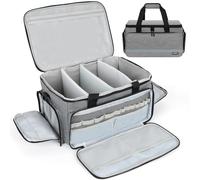LEFOR·Z Medical Bag Home Health Nurse Bag Empty First Aid Storage Bag with Detachable Divider Medical Supplies Bag for Nursing Student,Therapist,Doctors, Gray, L, Gray-Large
