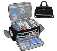 LEFOR·Z Medical Supplies Bag,First Responder Aid Bag Empty,Nurse Bag with Detachable Dividers for Home Health Care, Hospice Visit, Travel, or Emergency Event (Bag Only)